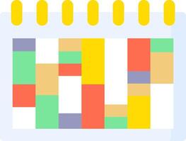 A colorful calendar with squares on it vector