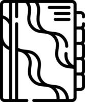 A notebook with a pen and paper on it vector