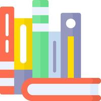 A stack of books on a white background vector