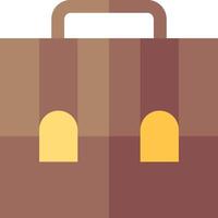 A brown briefcase with two handles vector