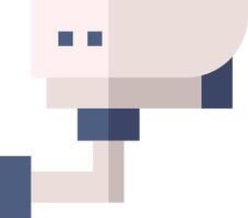 A cartoon character with a head and a body vector