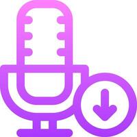A microphone and a button with a purple icon vector