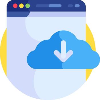 Cloud storage and backup vector