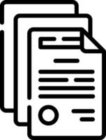 A document icon with a paper document vector