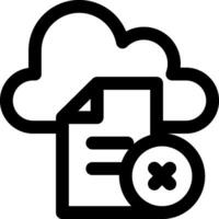 Cloud icon with a cloud and a paper document vector