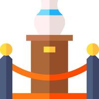 A bowling trophy is on top of a pedestal vector