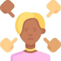 A woman with three fingers up and down vector