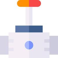 A valve with a red button on top vector