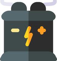 A battery with a lightning bolt on it vector