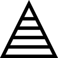 A pyramid with a black and white background vector