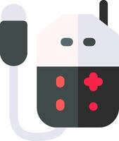 A robot with a remote control and a microphone vector