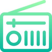 A green and white radio icon vector