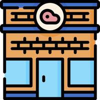 A building with a sign on it vector