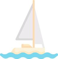 A sailboat floating in the ocean on a white background vector