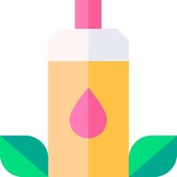 A bottle of liquid with a pink drop on top vector