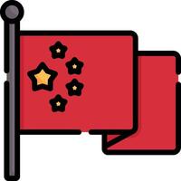 A red flag with stars on it vector