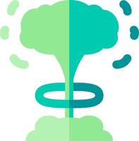 A green cloud with a ring around it vector