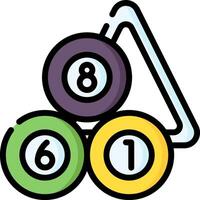 Billiards balls icon illustration vector