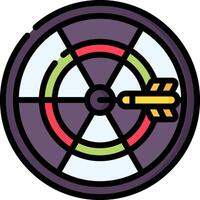 A dart in the center of a target vector