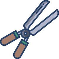 A pair of scissors with handles on the end vector