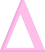 A pink triangle with a white background vector