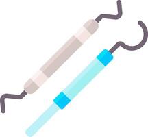 Two tooth brushes with handles on a white background vector