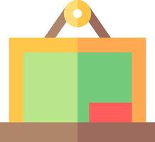 A wooden box with a square and a rectangle vector