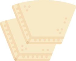 Two slices of bread on a white background vector