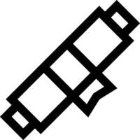 A black and white icon of a rectangle vector