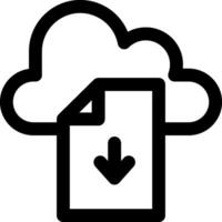 Cloud icon with a file in the cloud vector