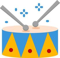 A drum with two sticks and a drumstick vector