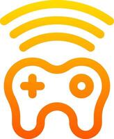 A game controller with a wifi symbol vector