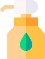 A bottle with soap and a drop of water vector