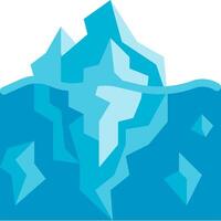Iceberg with icebergs floating in the water vector