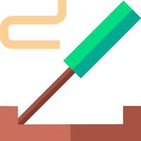A green pen and a brown box with a green arrow vector
