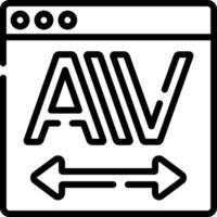 A black and white image of a website with the word via vector