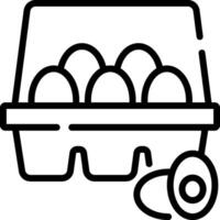 Eggs in a box icon vector