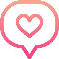 A pink speech bubble with a heart in it vector