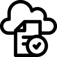 Cloud computing icon with a check mark vector