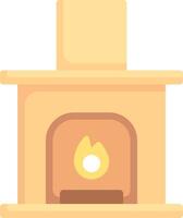 A fireplace with a fire in it vector