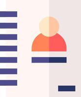 A person is standing in front of a line of numbers vector
