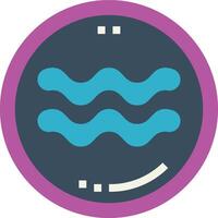 A purple and blue circle with a wave in it vector