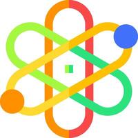 The logo for atom, a web application that allows users to create and share code vector