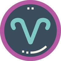 A purple and blue circle with the word v in it vector