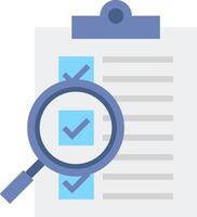 Checklist icon with magnifying glass vector
