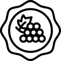 A black and white image of grapes in a circle vector