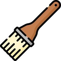 A brush with a handle on a white background vector