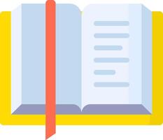 An open book with a red ribbon on it vector