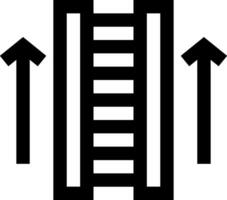 A black and white image of a ladder with arrows vector