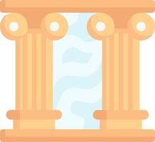 Ancient greek temple with columns and pillars vector